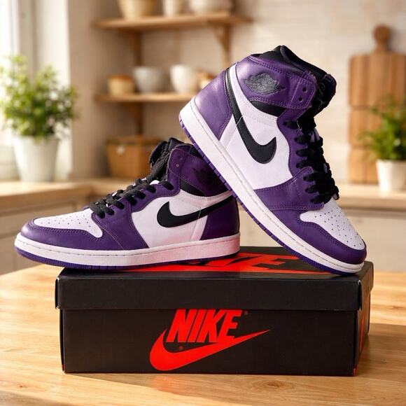 Jordan Other - Size 9.5 Men Jordan 1 Retro High OG Court Purple 2.0 2020 With Box 555088-500
